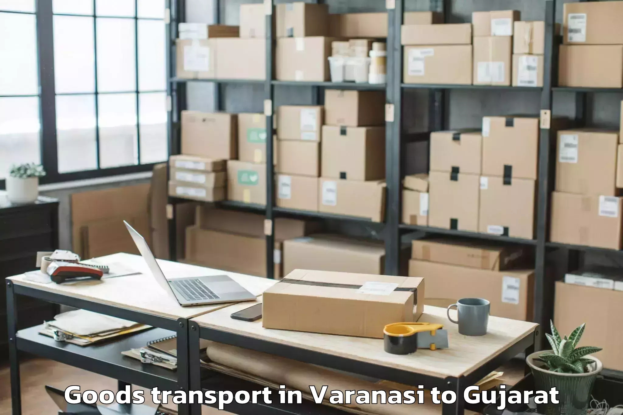 Expert Varanasi to Kherva Goods Transport